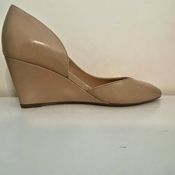 NEW Franco Sarto Felice Wedge D'Orsay Leather Pumps Heels Pointy Toe Shoe 4.5 - Picture 4 of 11